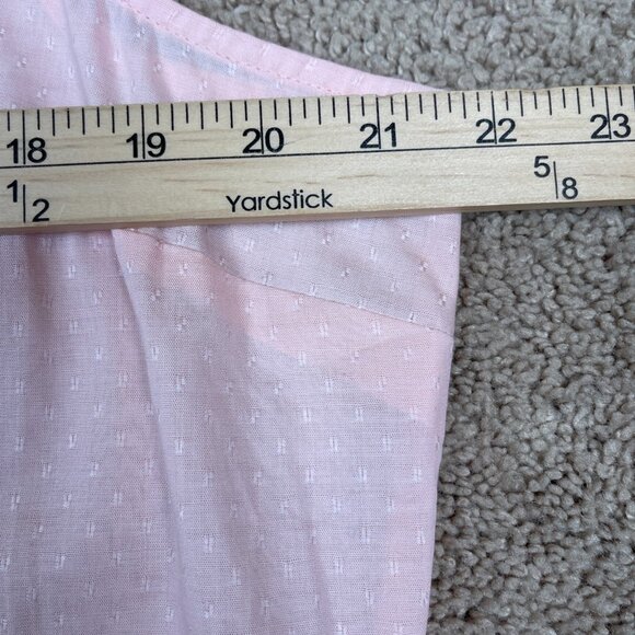 Banana Republic Shirt Women 18 Peach Ruffle Tailored Fit Boho Cottage Career NWT - Picture 8 of 9